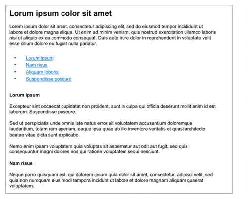 Сканируемый контент с маркерами, встроенными текстовыми ссылками и заголовками - изображения.