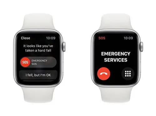 Экран обнаружения падения Apple