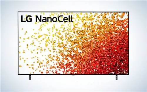 Телевизор LG NanoCell на белом фоне Телевизор LG NanoCell на белом фоне