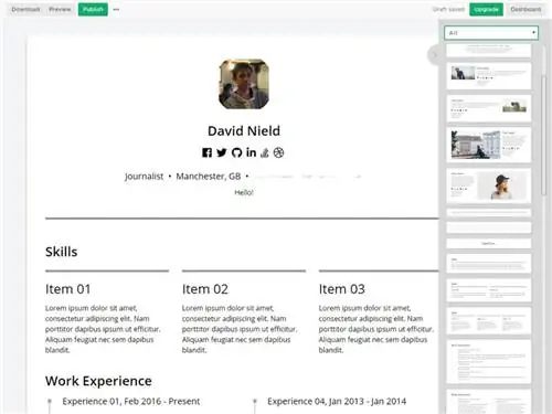 Конструктор резюме CakeResume