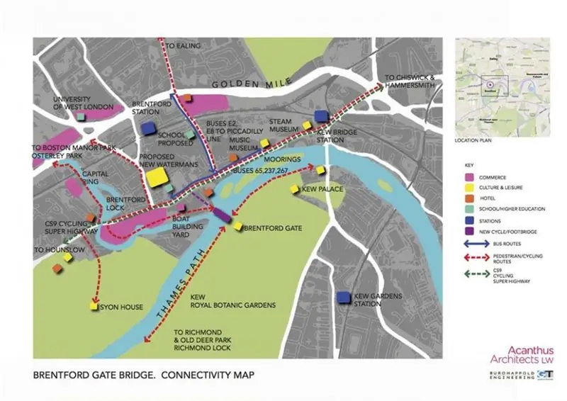 Пешеходный мост Брентфорд-Гейт map