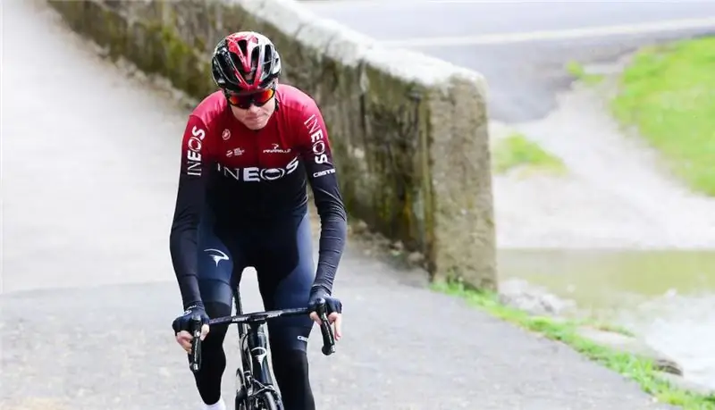 Крис Фрум в гонке на время для фитнеса Тур де Франс