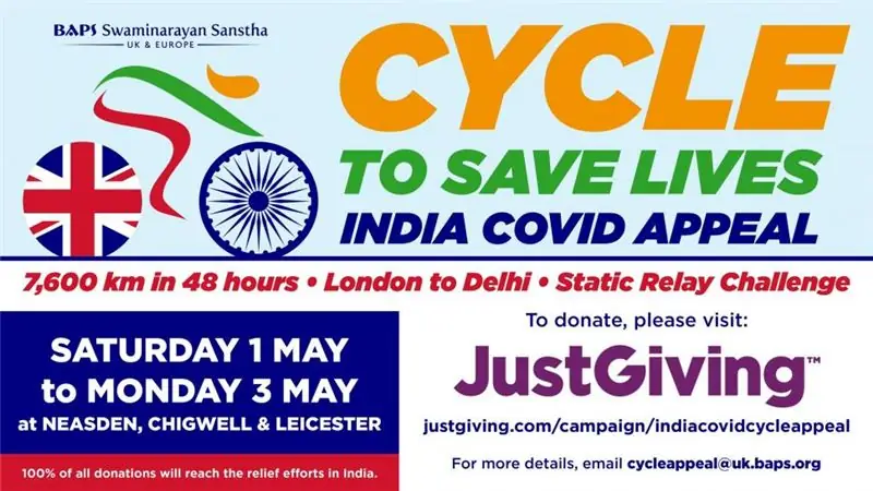 Волонтеры пытаются проехать на велосипеде расстояние от Лондона до Дели за 48 часов, чтобы помочь в борьбе с коронавирусным кризисом в Индии