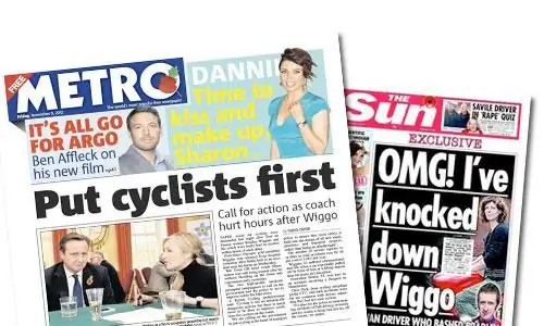 Велосипедная безопасность на первых полосах после инцидентов с Уиггинсом и Саттоном