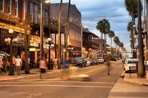 Характерный Ибор-Сити Тампы, известный своей ночной жизнью и винтажными бутиками.