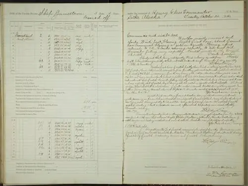 Бортовой журнал USS Jeannette, корабля, который два года назад находился в заточении во льдах.