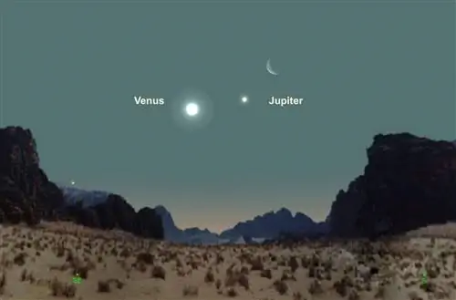 Венера, Юпитер и Луна образуют заманчивое трио 30 января.