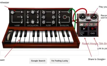 Боб Муг потряс главную страницу Google логотипом синтезатора, на котором можно играть