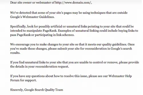 gwt-unnatural-links-сообщение