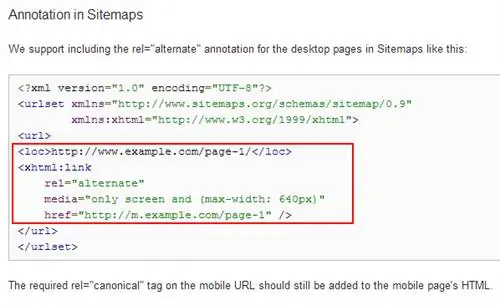 rel- alternate аннотация в файлах Sitemap
