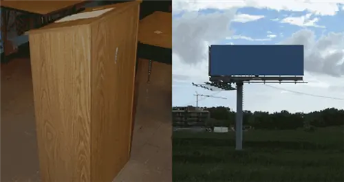 Рекламный щит на подиуме