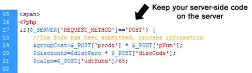 Исходный код PHP
