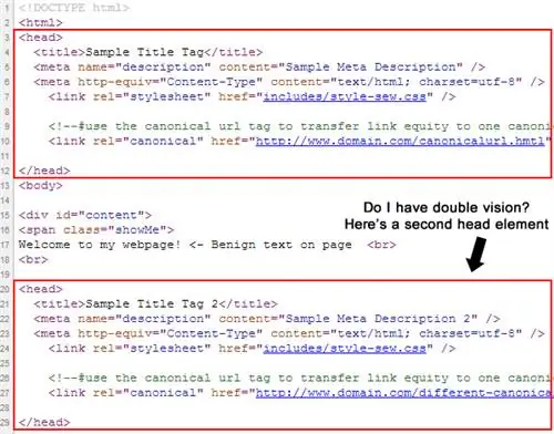 Дублирующийся элемент исходного кода