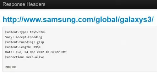 Заголовки ответов веб-разработчика