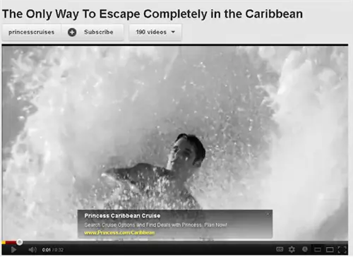 youtube-принцесса-круизы-продвигаемое видео