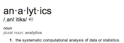 Определение аналитики