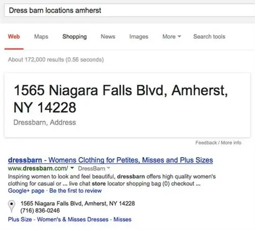 Адреса магазинов Dress Barn в Амхерсте