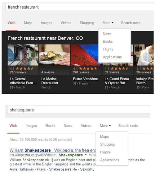 Изменение параметров поиска Google