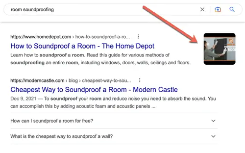 изображения в фрагментах результатов поиска