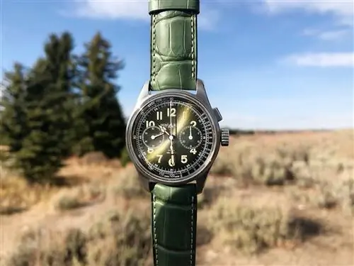 ПРАКТИЧЕСКАЯ ИНФОРМАЦИЯ: однокнопочный хронограф Montblanc 1858 с зеленым циферблатом LE … в стали