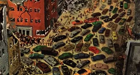 Изображение… дороги, забитые обезумевшими выжившими, блокируют въезд спасательных групп.