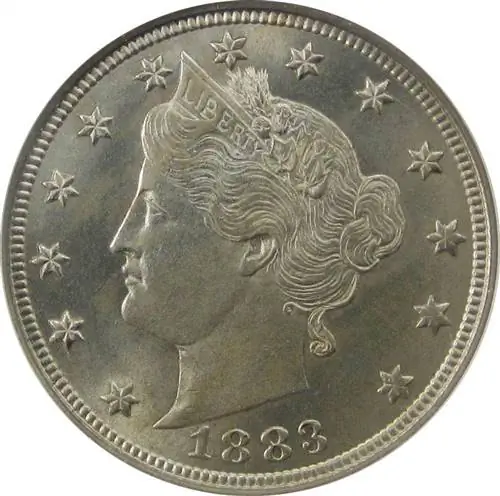 Никель Liberty Head 1883 года.
